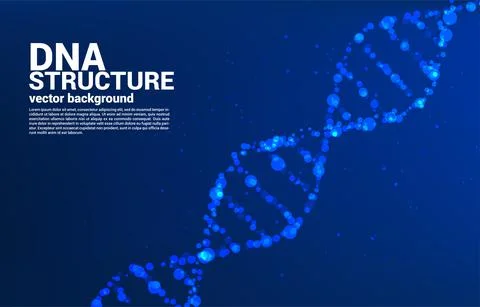 Vector DNA genetic structure from dot random. background concept for biotechn Stock Illustration