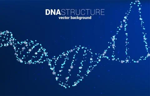 Vector DNA genetic structure from dot random. background concept for biotechn Stock Illustration