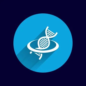 Vector DNA icon life strand symbol curve graphic genetic Stock Illustration