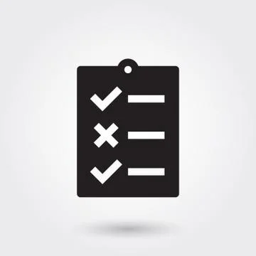 Vector, To do list, Glyph Icon Stock Illustration