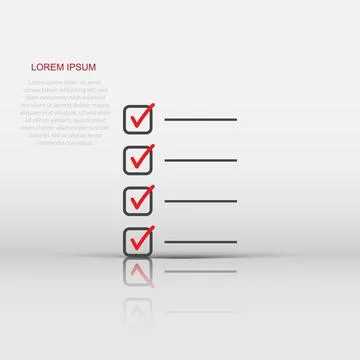 Vector to do list icon in flat style. Checklist, task list sign illustratio.. Stock Illustration