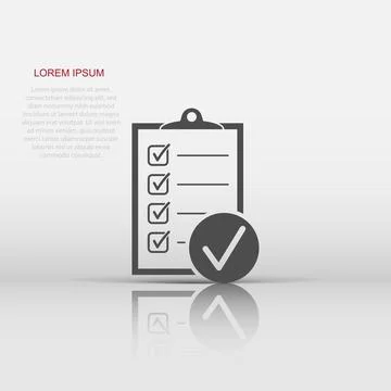 Vector to do list icon in flat style. Checklist, task list sign illustratio.. Stock Illustration