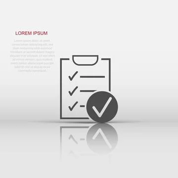 Vector to do list icon in flat style. Checklist, task list sign illustratio.. Stock Illustration