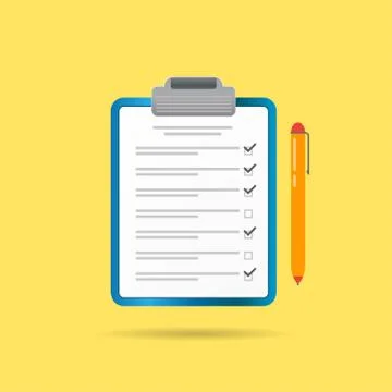 Vector To-Do List or Checklist Icon. Can be used as Logo. Ilustración de archivo