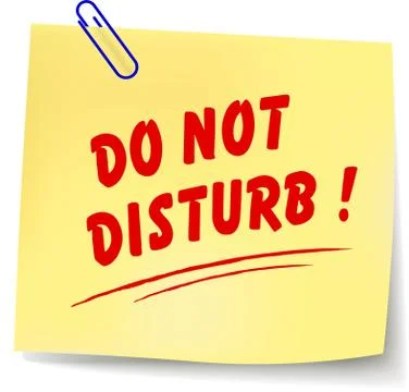 Vector do not disturb message Stock Illustration