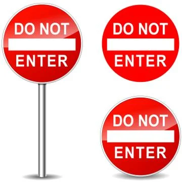 Vector do not enter signs Stock Illustration
