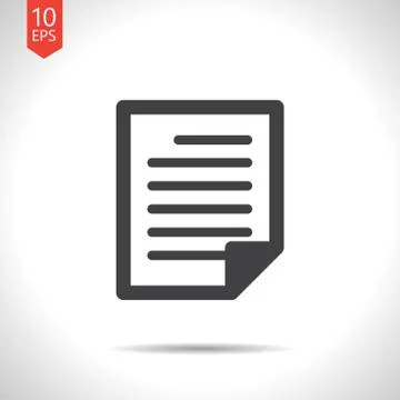 Vector document icon. Eps10 Stock Illustration