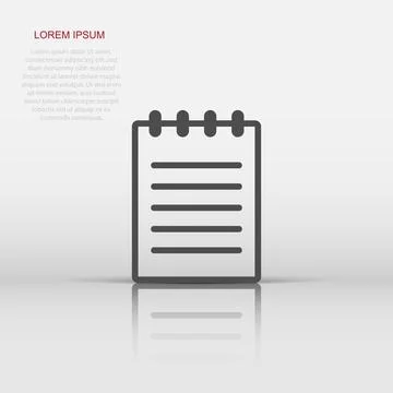Vector document icon in flat style. Paper page sign illustration pictogram... Stock Illustration