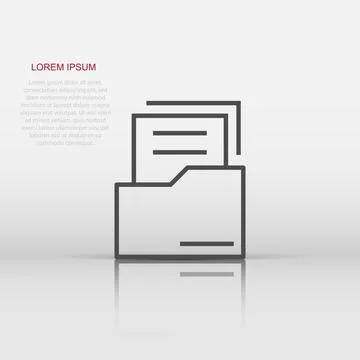 Vector document icon in flat style. Archive data file sign illustration pic.. Stockillustratie