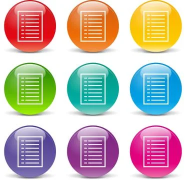 Vector document icons Stock Illustration