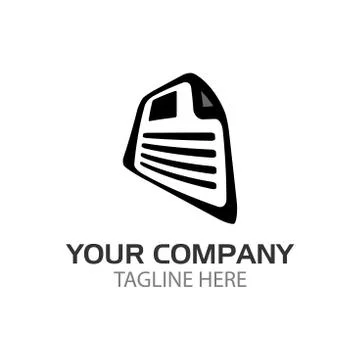 Vector document logo on white background. Stock Illustration