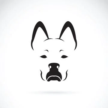 Vector of a dog face on white background. Pet Animal. Stock Illustration