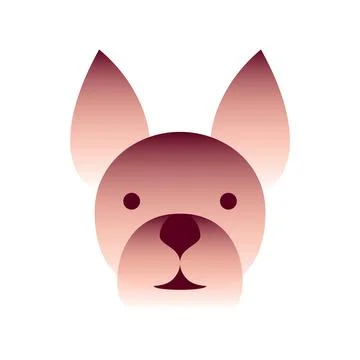 Vector dog in gradient style. Digital art Stock Illustration