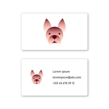Vector dog in gradient style . Editable illustration Stock Illustration