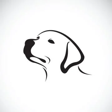 Vector of a dog head(Labrador Retriever) on white background, Pet. Animals. Illustrazione stock
