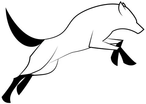 Vector - dog jump, isolated on white background 스톡 일러스트