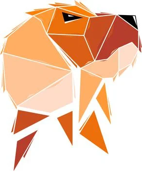 Vector dog in low poly style Stock Illustration