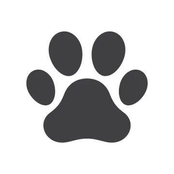 Vector dog paw print Stock Illustration