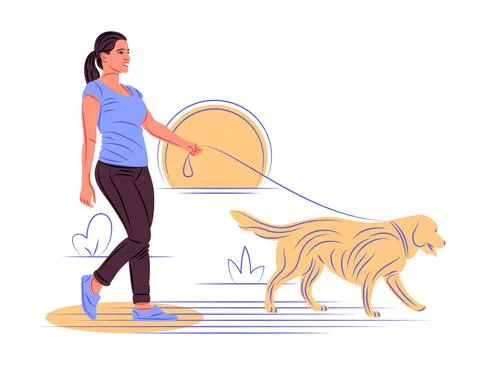 Vector dog in shadow of sharp lines style Stock Illustration