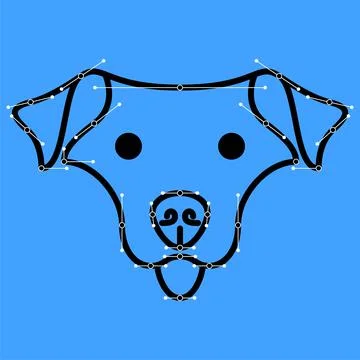 Vector dog in structural style Stock Illustration