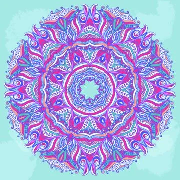 Vector Doily Round Lace Pattern. Circle Background Stock Illustration