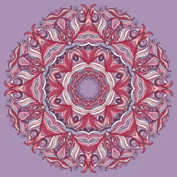 Vector Doily Round Lace Pattern. Circle Background Stock Illustration