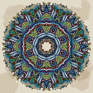 Vector Doily Round Lace Pattern. Circle Background Stock Illustration