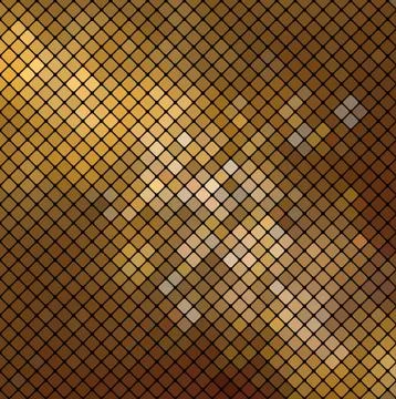 Vector dold mosaic background. Stock Illustration