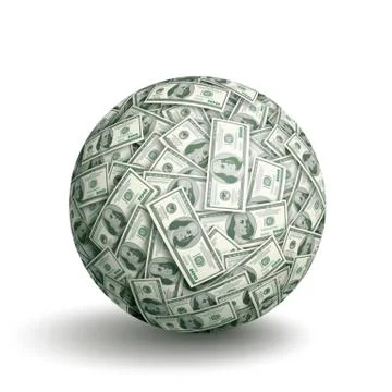 Vector dollar ball Stock Illustration