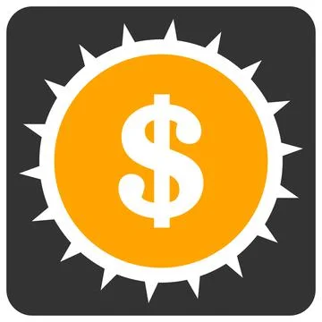 Vector Dollar Box Flat Icon Illustration Ilustración de archivo