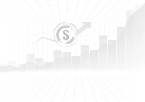 Vector : Dollar with business graph on  white background Stock Illustration