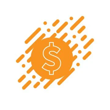 Vector Dollar Sign Icon, flat concept. Stock Illustration
