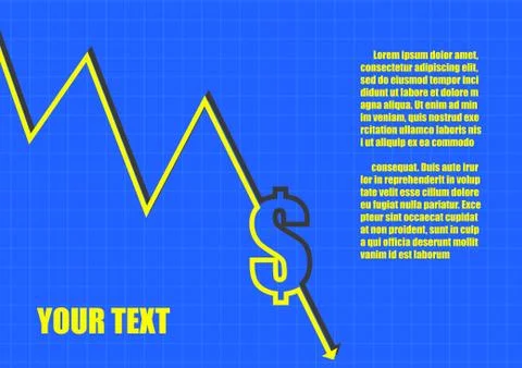 Vector : Dollar symbol on line chart graph Illustrazione stock