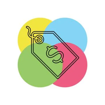 Vector Dollar tag sign, money dollar icon Stock Illustration