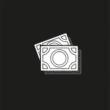 Vector Dollars sign, money dollars icon - currency dollar bill symbol Stock Illustration
