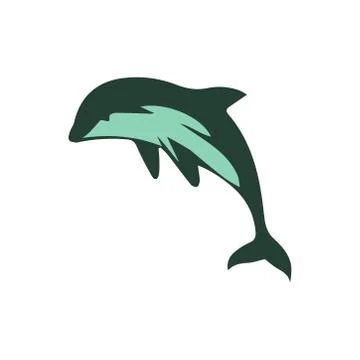 Vector dolphin illustration on a white background Stock Illustration