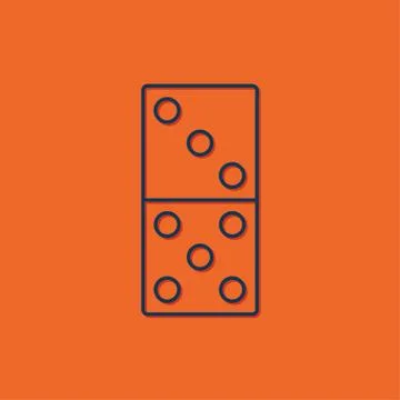 Vector domino icon Stock Illustration
