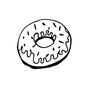 Vector donut with glaze isolated Stock Illustration