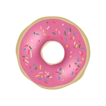 Vector donut with pink glaze Stock Illustration