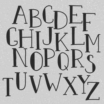 Vector doodle alphabet Stock Illustration