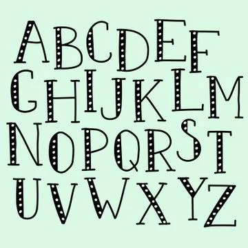 Vector doodle alphabet Stock Illustration