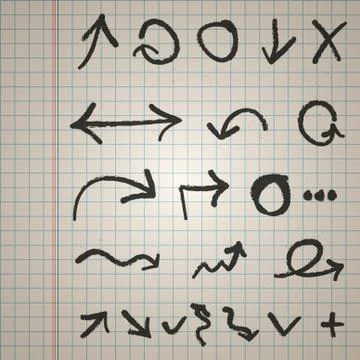 Vector doodle arrows Stock Illustration
