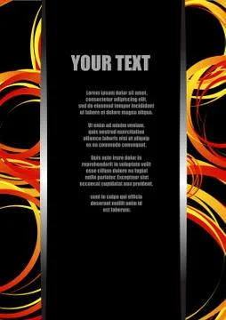 Vector : Doodle circle abstract and space for text Stock Illustration