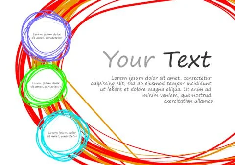 Vector : Doodle circle and space for text Illustrazione stock