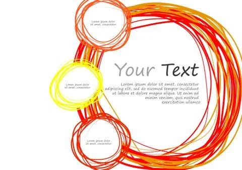 Vector : Doodle circle and space for text Stock Illustration