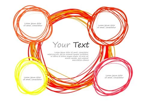 Vector : Doodle circle and space for text Stock Illustration