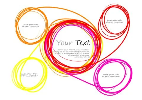 Vector : Doodle circle and space for text Stock Illustration