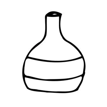 Vector doodle drink decanter of beer, for kitchen, café, bar, restaurant, cups o Stock Illustration