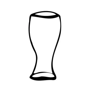 Vector doodle drink glass, for home, kitchen, café, bar, restaurant, cups of tea Stock Illustration