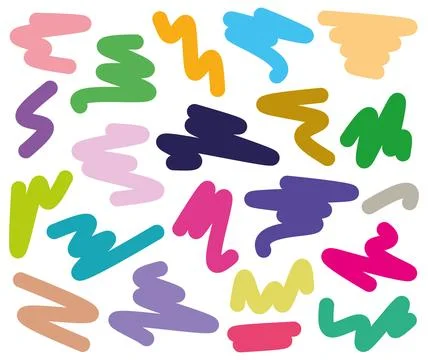 Vector doodle hand drawn marker line strokes Illustration